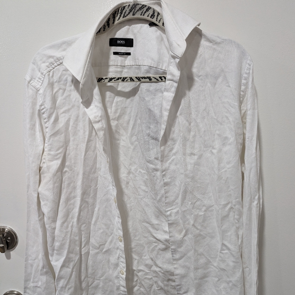 Hugo Boss Men's long white sleeve